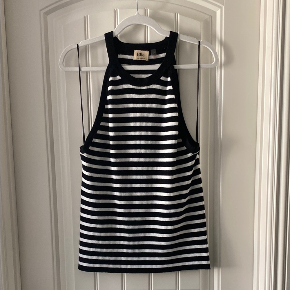 Elie Tahari Black and White Tank Top